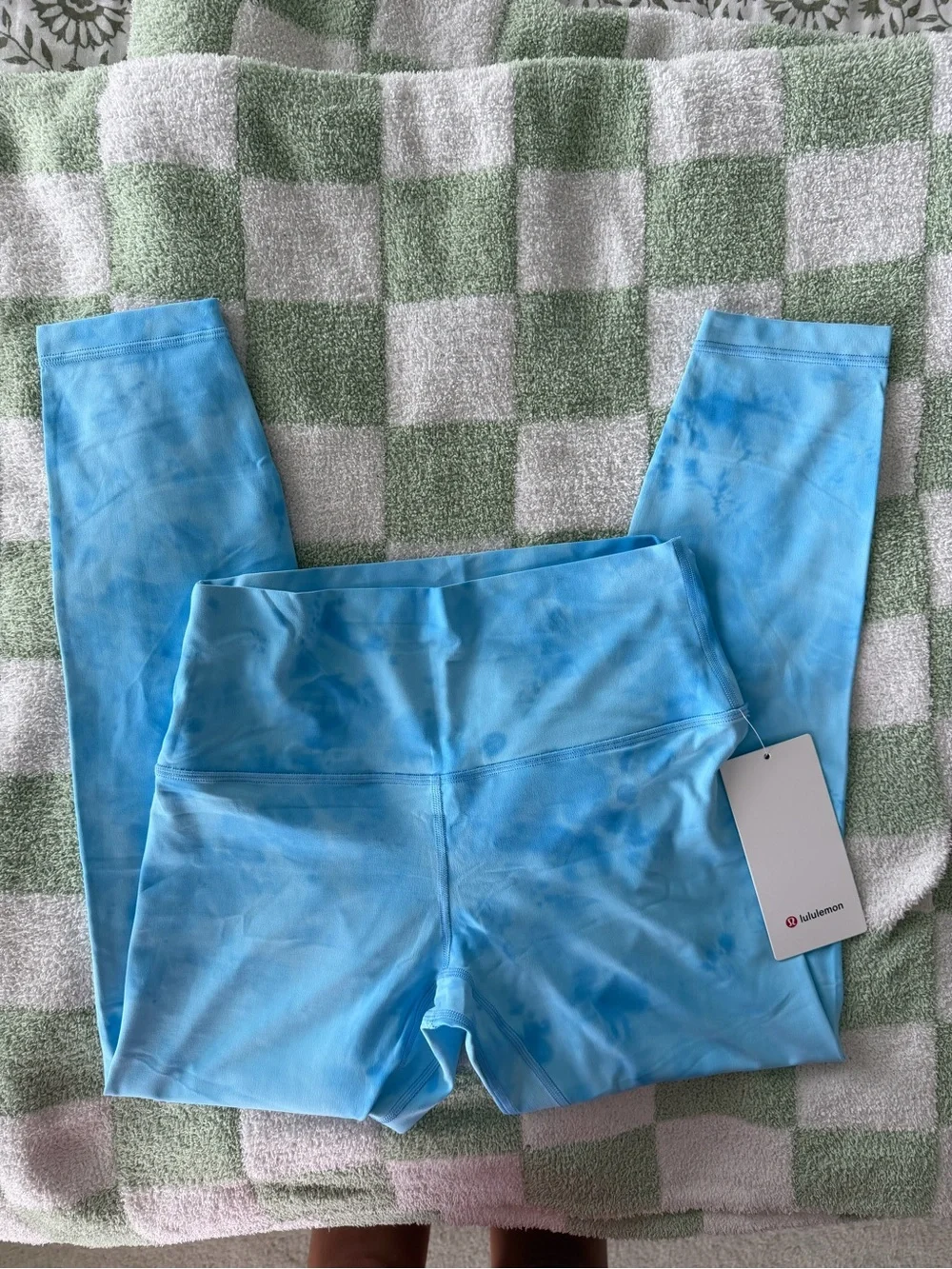 NWT Lululemon Align HR Pant 25” SWBY Blue Tie Dye Size 8